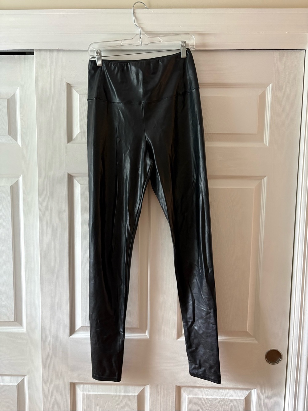 Aritzia Black Faux Leather High-Rise Leggings